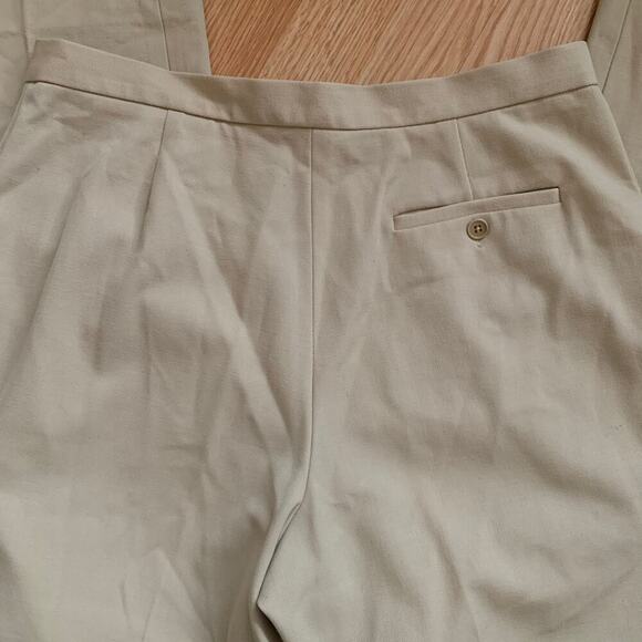 Lauren Ralph Lauren Straight Leg Cream Wool Blend Trouser Pants Size 12 Classic - Picture 4 of 10